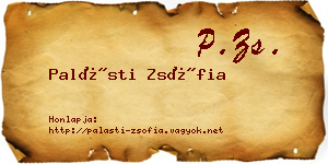 Palásti Zsófia névjegykártya