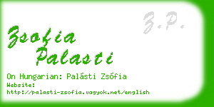 zsofia palasti business card