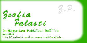 zsofia palasti business card